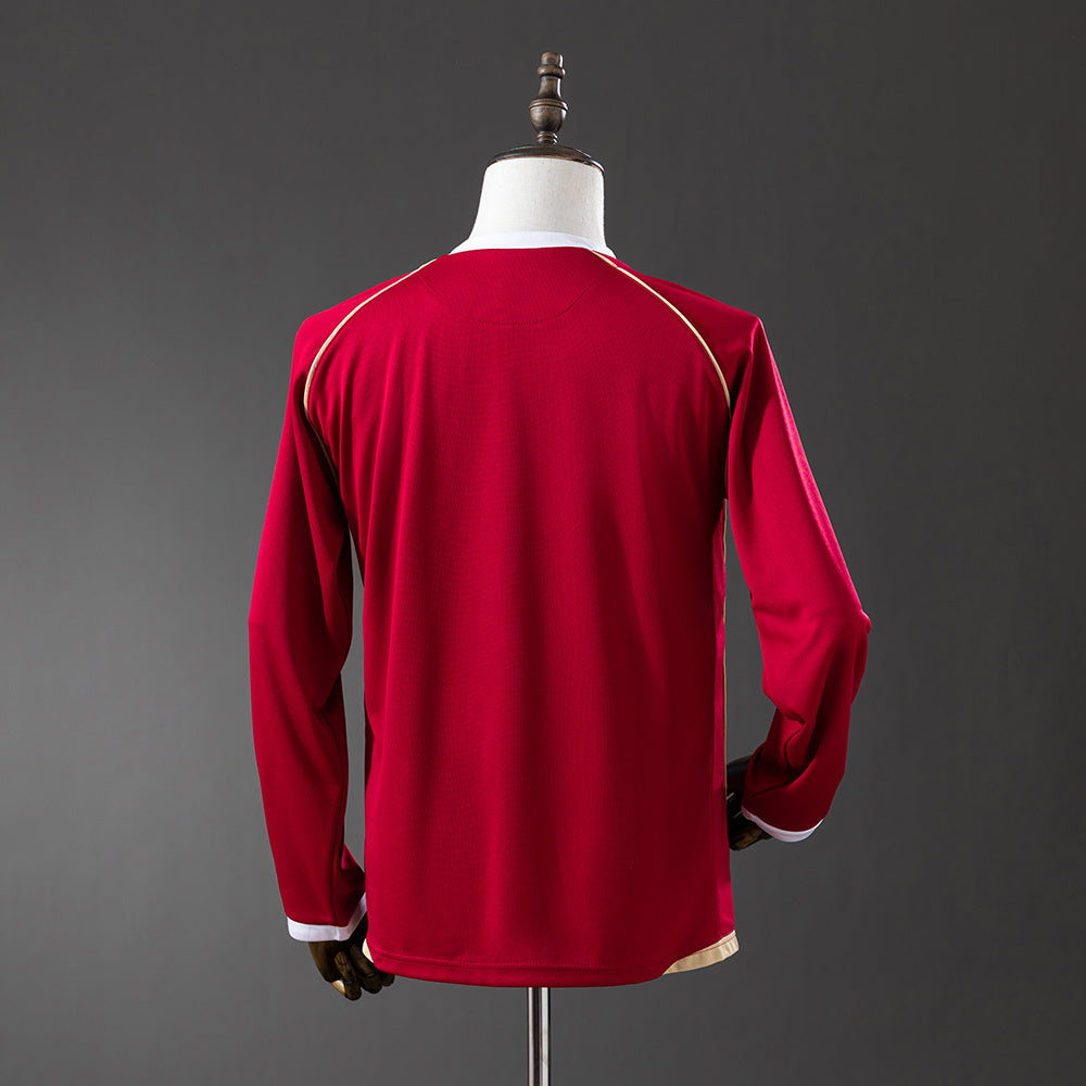 Camiseta retro Manchester United 2006/07 primera equipación manga larga detalle escudo – Cortita y al Pie