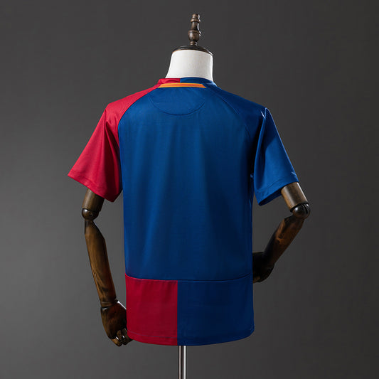 Camiseta retro Barcelona 2008/09 primera equipación final Champions Roma sextete detalle – Cortita y al Pie