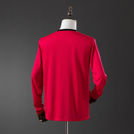 Camiseta retro Manchester United 2009/10 primera equipación manga larga detalle escudo – Cortita y al Pie
