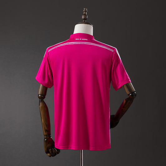 Camiseta retro Real Madrid 2014/15 tercera equipación detalle escudo – Cortita y al Pie