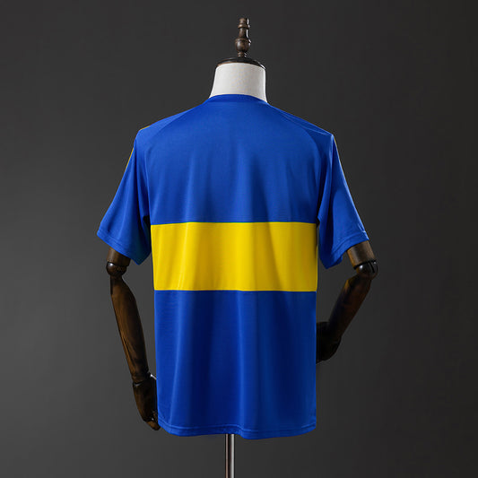 Camiseta retro Boca Juniors 1981/82 primera equipación detalle escudo histórico – Cortita y al Pie