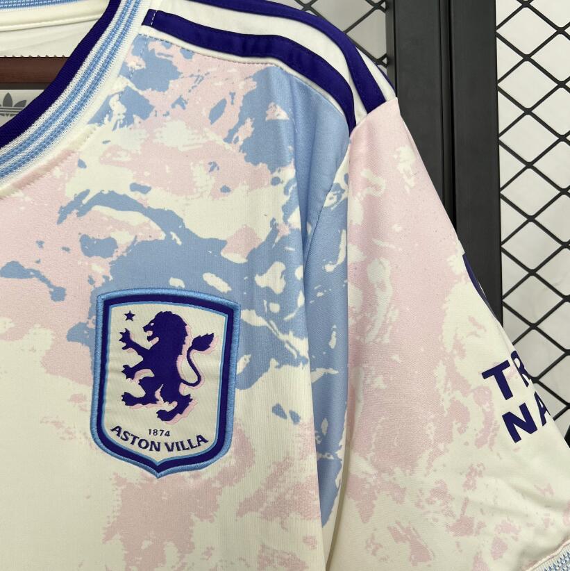 Camiseta Aston Villa 2025/26 tercera equipación versión fan lateral – Cortita y al Pie