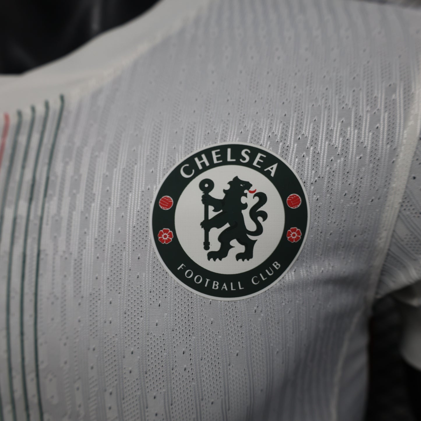 Camiseta Chelsea 2025/26 segunda equipación versión jugador vista trasera – Cortita y al Pie