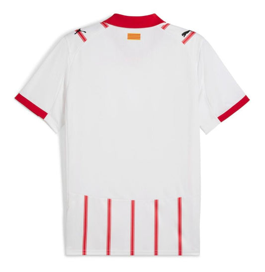 Camiseta Girona 2025/26 primera equipación versión fan detalle escudo – Cortita y al Pie