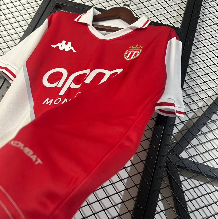 Camiseta AS Mónaco 2025/26 primera equipación versión fan lateral – Cortita y al Pie