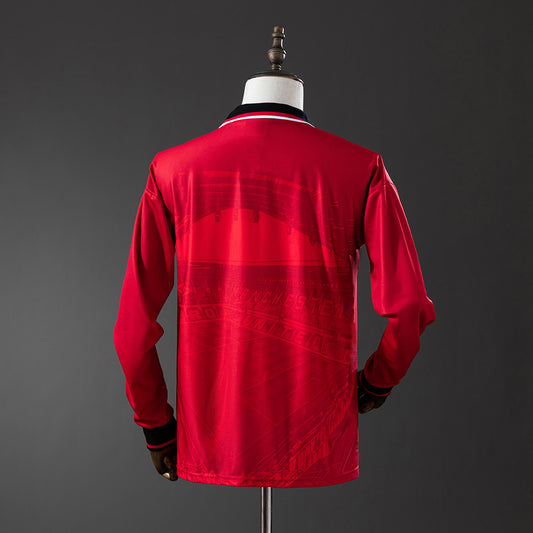 Camiseta retro Manchester United 1994/95 primera equipación manga larga detalle escudo – Cortita y al Pie