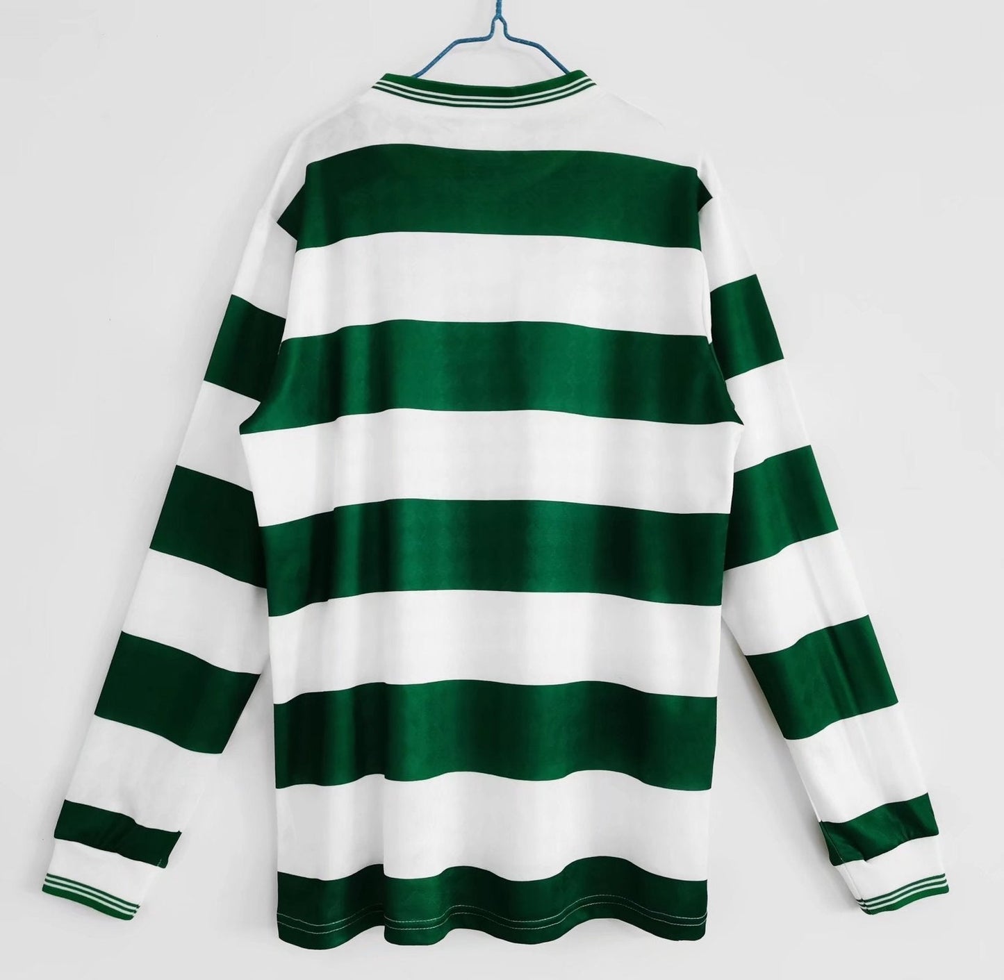 Camiseta retro Celtic 1987/88 primera equipación manga larga detalle escudo – Cortita y al Pie