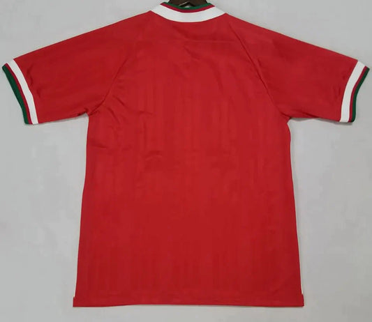 Camiseta retro Liverpool 1993/94 primera equipación detalle escudo – Cortita y al Pie