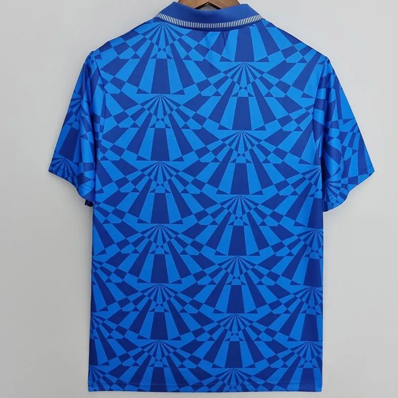 Camiseta retro Napoli 1991/92 primera equipación detalle escudo clásico – Cortita y al Pie