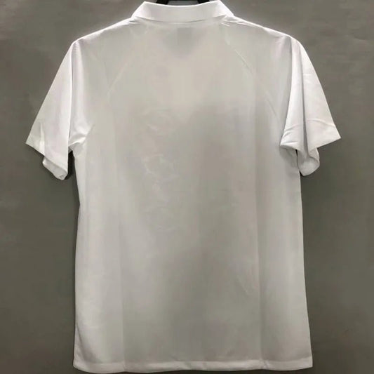 Camiseta retro Real Zaragoza 1995/96 primera equipación detalle escudo Nayim – Cortita y al Pie
