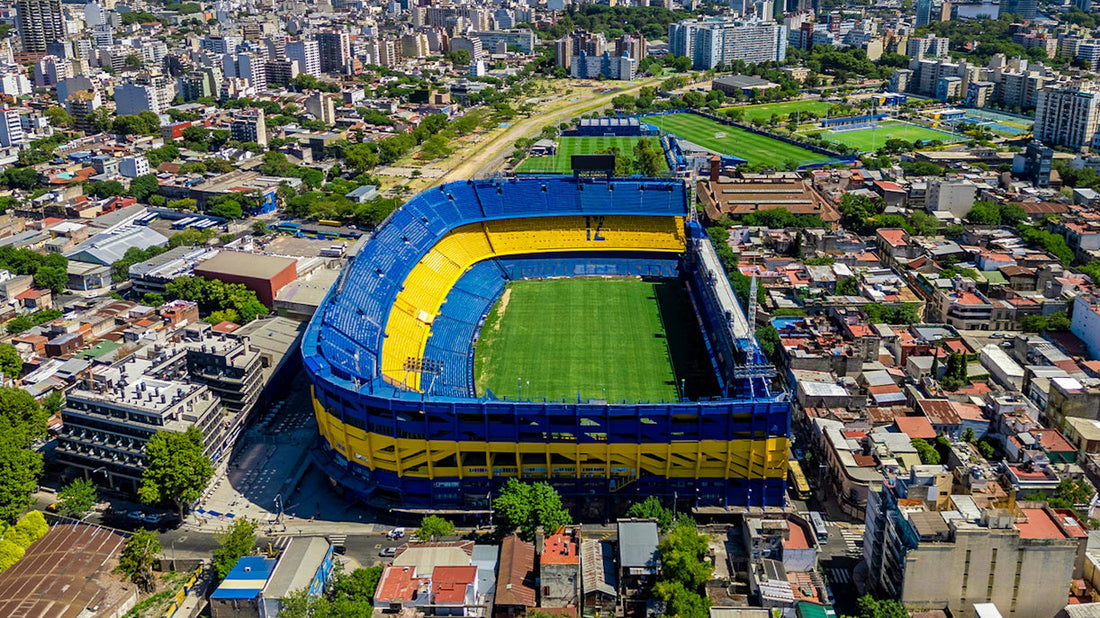 Camiseta retro Boca Juniors azul y oro histórica