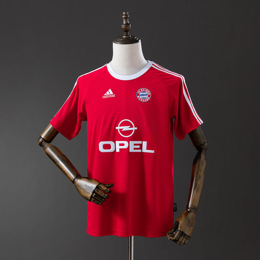Camiseta retro Bayern Múnich 2000/01 primera equipación roja Effenberg Kahn Champions – Cortita y al Pie