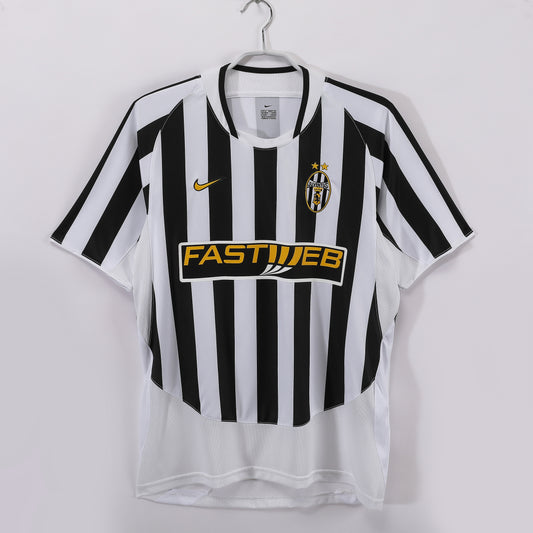 Camiseta retro Juventus 2003/04 primera equipación bianconera Del Piero Trezeguet Serie A – Cortita y al Pie