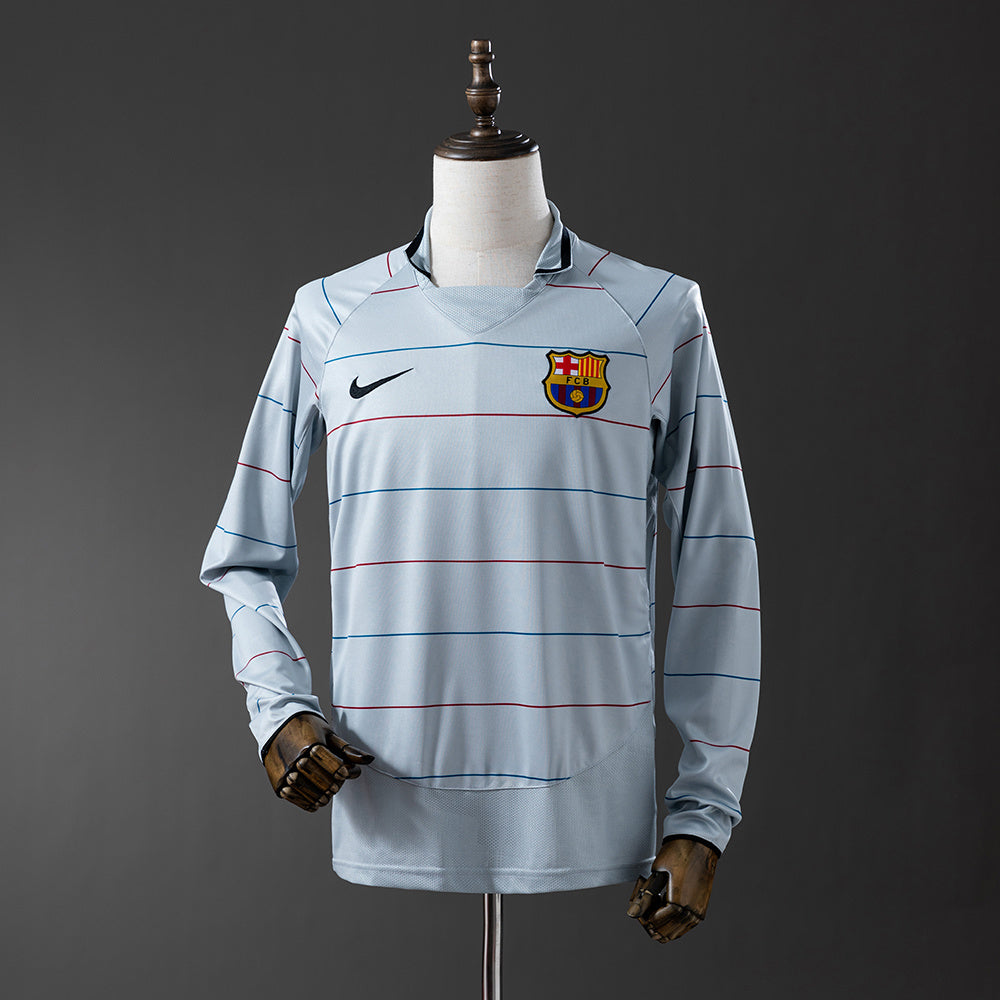Camiseta retro FC Barcelona 2003/04 segunda equipación manga larga Ronaldinho – Cortita y al Pie