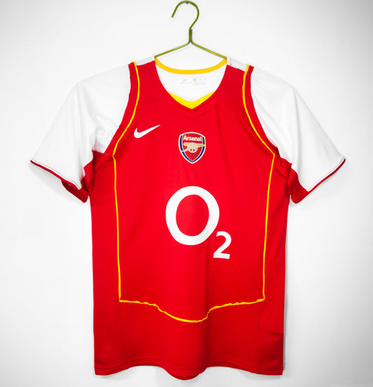 Camiseta retro Arsenal 2004/05 primera equipación roja Henry Invencibles – Cortita y al Pie