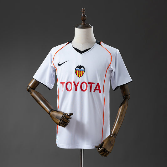 Camiseta retro Valencia CF 2004/05 primera equipación blanca Villa Mestalla campeón – Cortita y al Pie