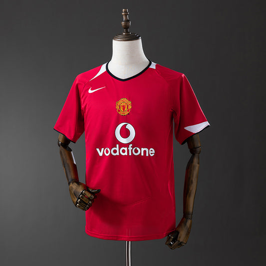 Camiseta retro Manchester United 2004/05 primera equipación roja Ronaldo Rooney debut – Cortita y al Pie