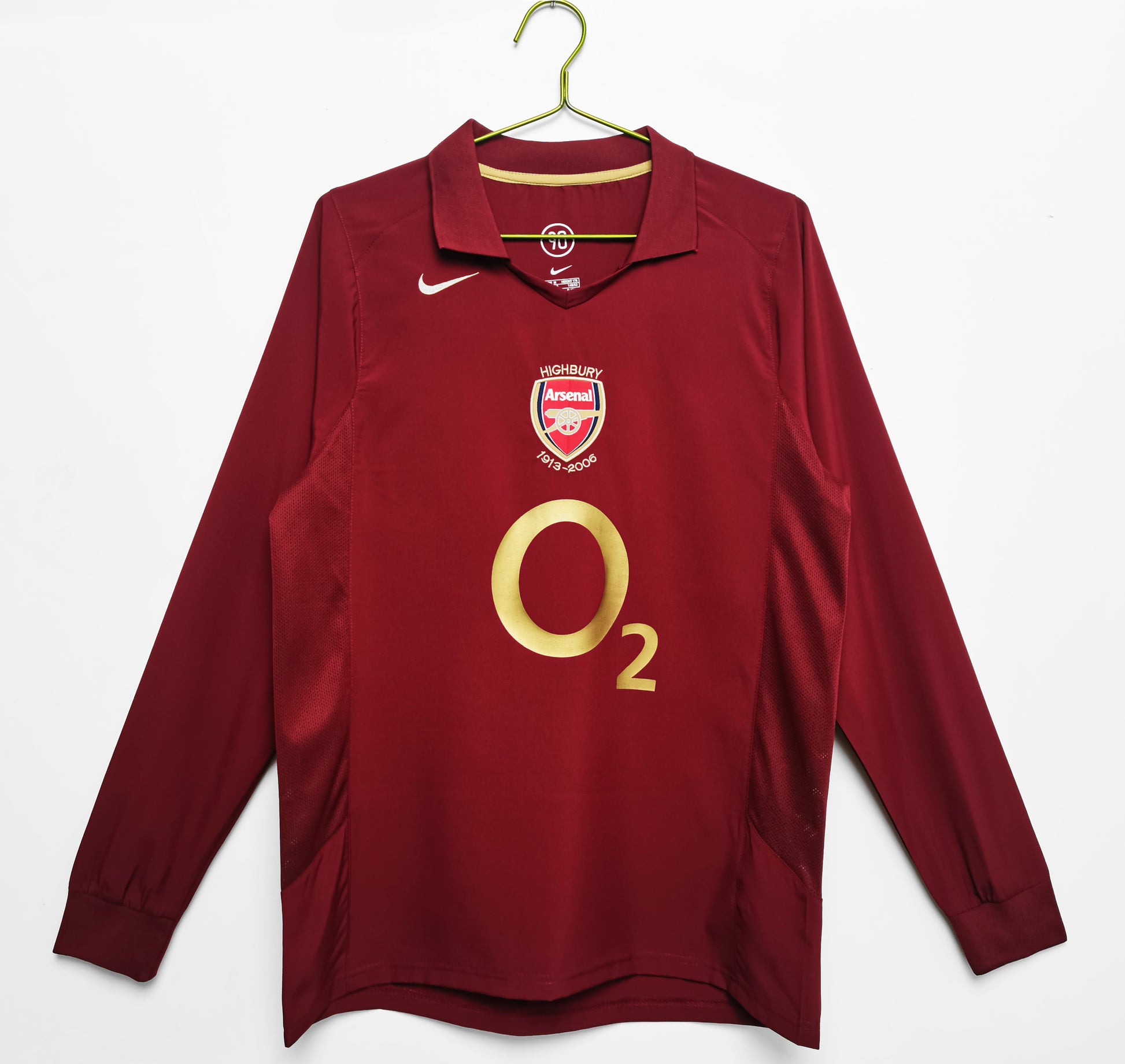 Camiseta retro Arsenal 2005/06 primera equipación manga larga roja Henry UCL – Cortita y al Pie