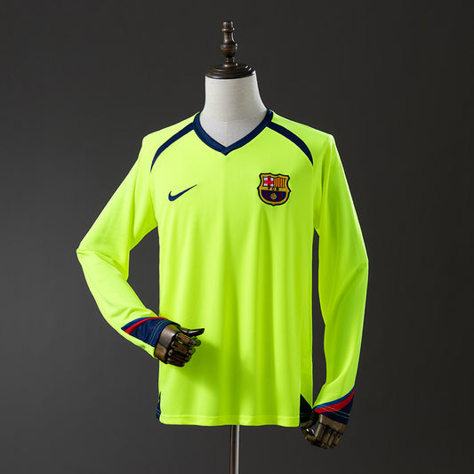 Camiseta retro FC Barcelona 2005/06 segunda equipación manga larga azul marino – Cortita y al Pie