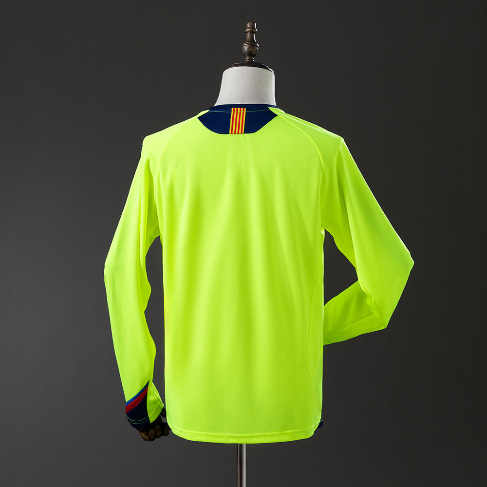 Camiseta retro FC Barcelona 2005/06 segunda equipación manga larga detalle escudo – Cortita y al Pie