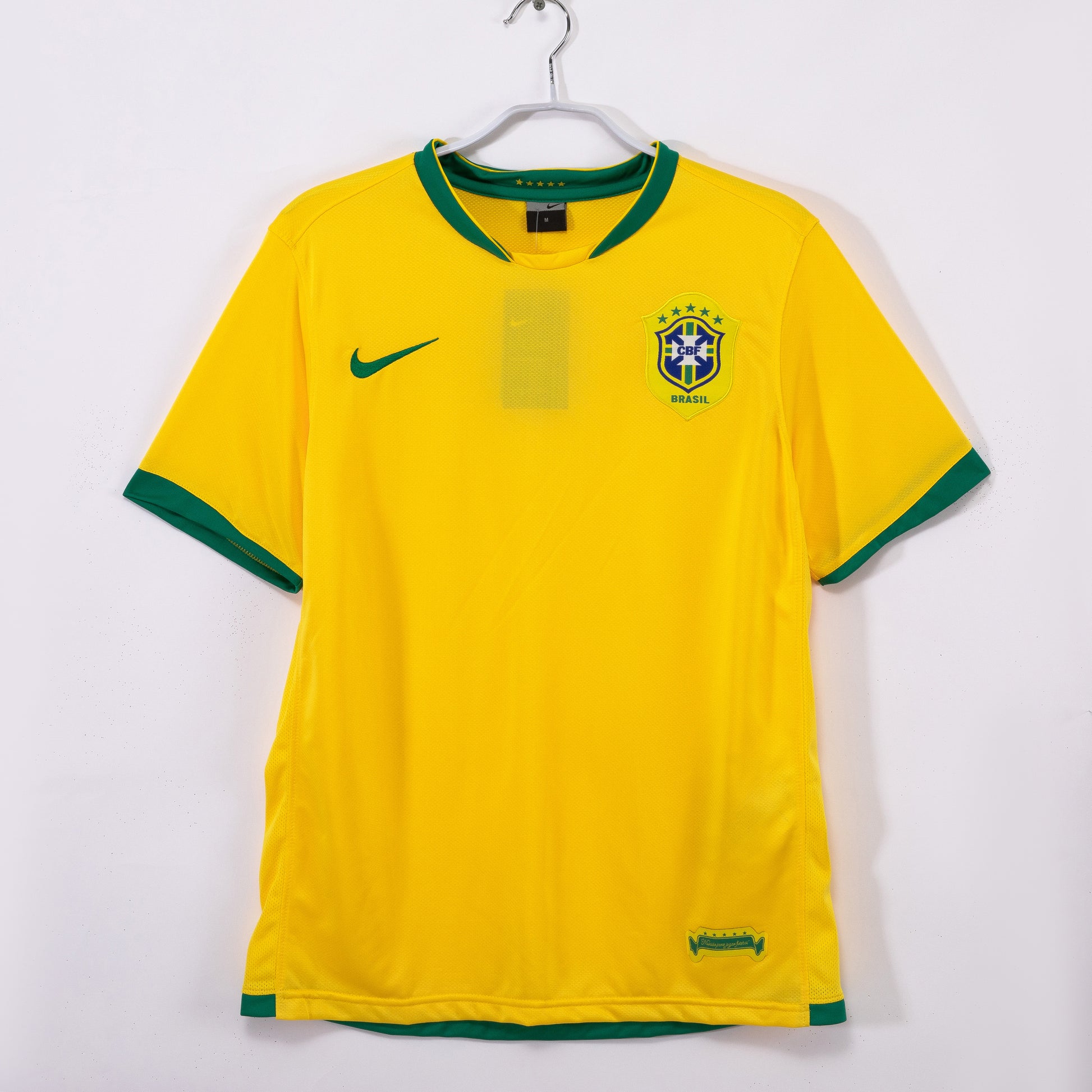 Camiseta retro Brasil 2006 primera equipación amarilla Ronaldinho Kaká Klose – Cortita y al Pie