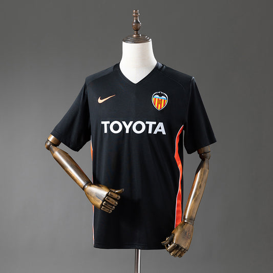 Camiseta retro Valencia CF 2006/07 segunda equipación era Villa-Silva LaLiga – Cortita y al Pie