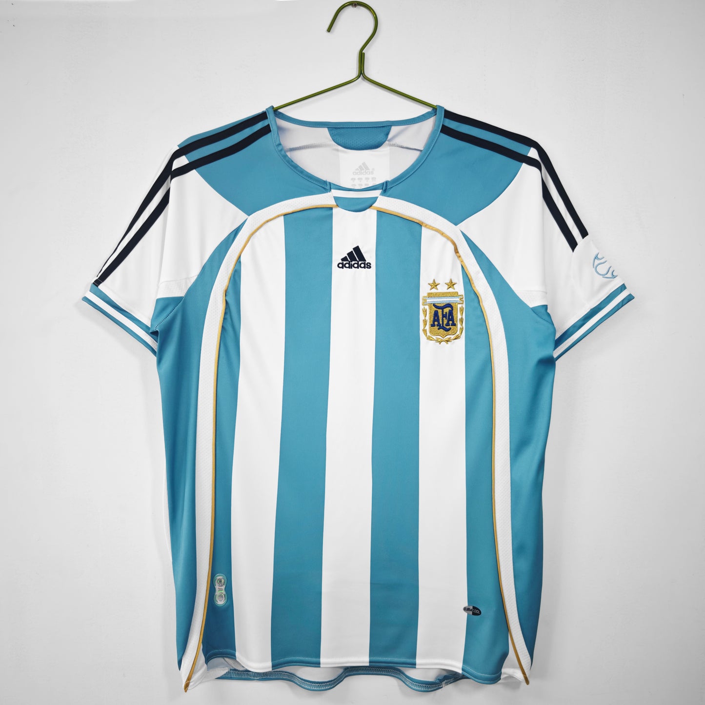 Camiseta retro Argentina 2006 primera equipación azul celeste Messi Riquelme Mundial – Cortita y al Pie