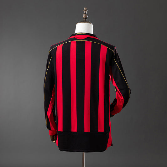 Camiseta retro AC Milan 2006/07 primera equipación manga larga detalle escudo – Cortita y al Pie