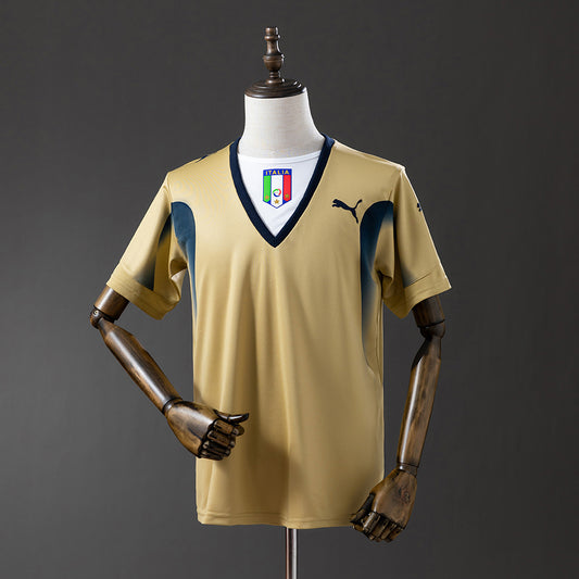 Camiseta retro Italia 2006 portero primera equipación Buffon campeón del mundo – Cortita y al Pie