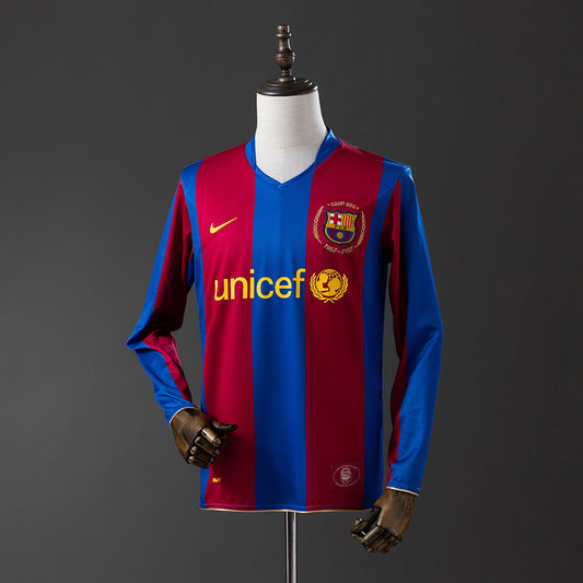 Camiseta retro FC Barcelona 2007/08 primera equipación manga larga Messi Henry – Cortita y al Pie