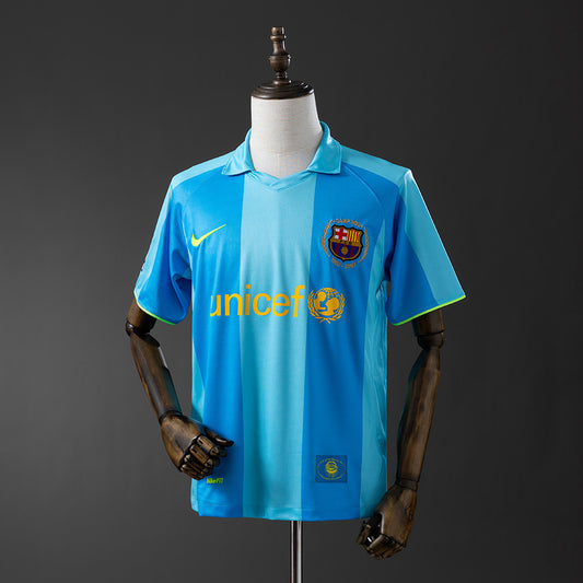 Camiseta retro FC Barcelona 2007/08 segunda equipación verde amarilla Messi Henry – Cortita y al Pie
