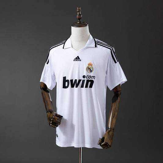 Camiseta retro Real Madrid 2008/09 primera equipación blanca Sneijder Higuaín LaLiga – Cortita y al Pie
