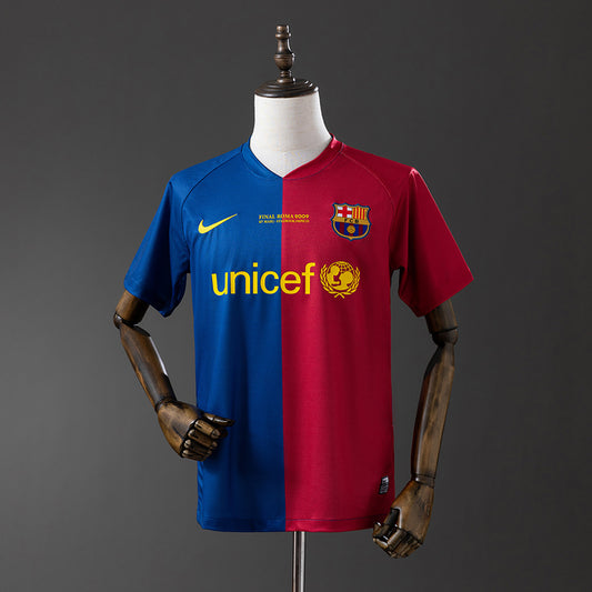 Camiseta retro Barcelona 2008/09 primera equipación final Champions Roma sextete Guardiola – Cortita y al Pie