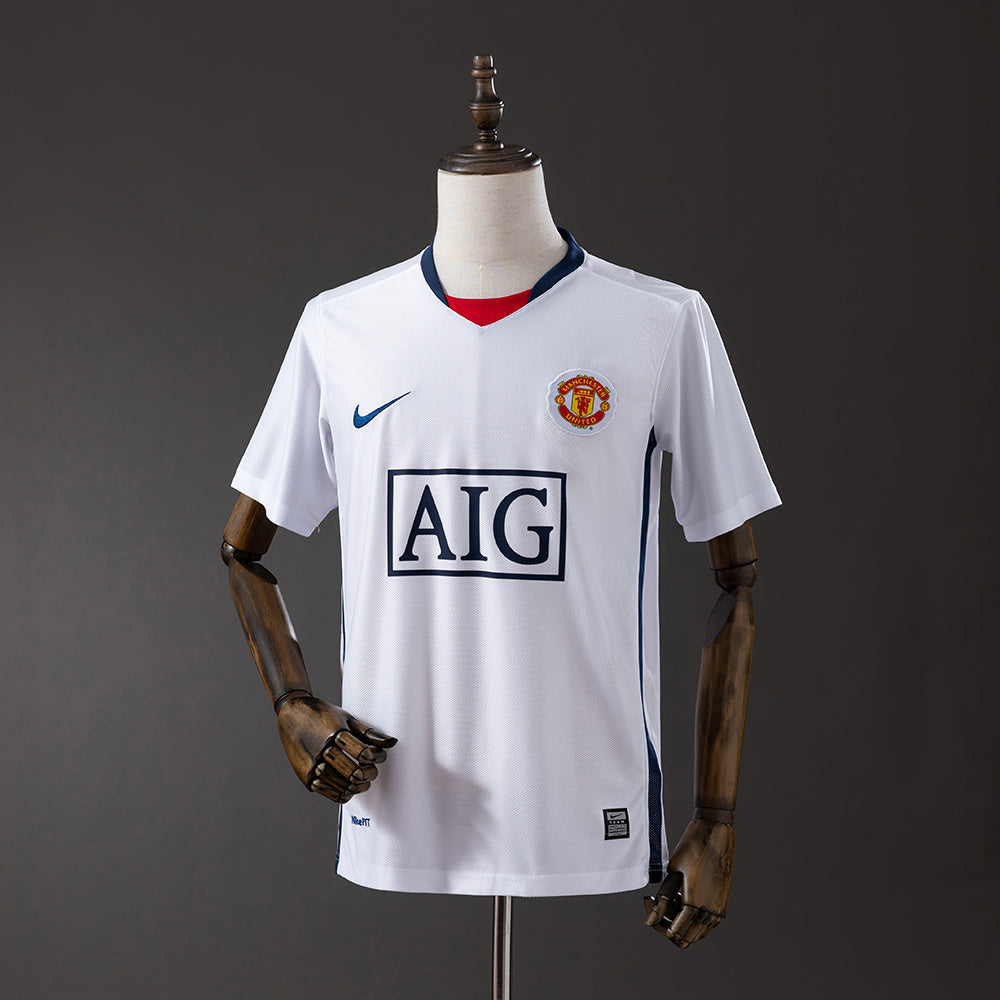 Camiseta retro Manchester United 2007/08 tercera equipación negra Ronaldo Premier – Cortita y al Pie