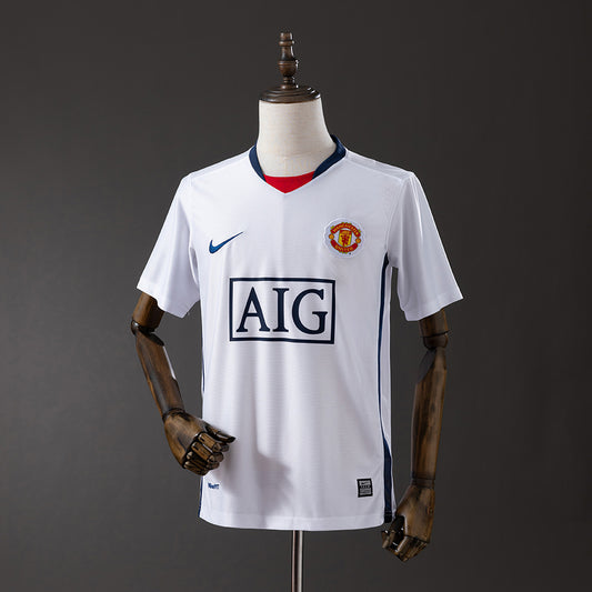 Camiseta retro Manchester United 2007/08 tercera equipación negra Ronaldo Premier – Cortita y al Pie