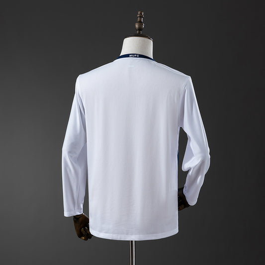 Camiseta retro Manchester United 2008/09 tercera equipación manga larga detalle escudo – Cortita y al Pie