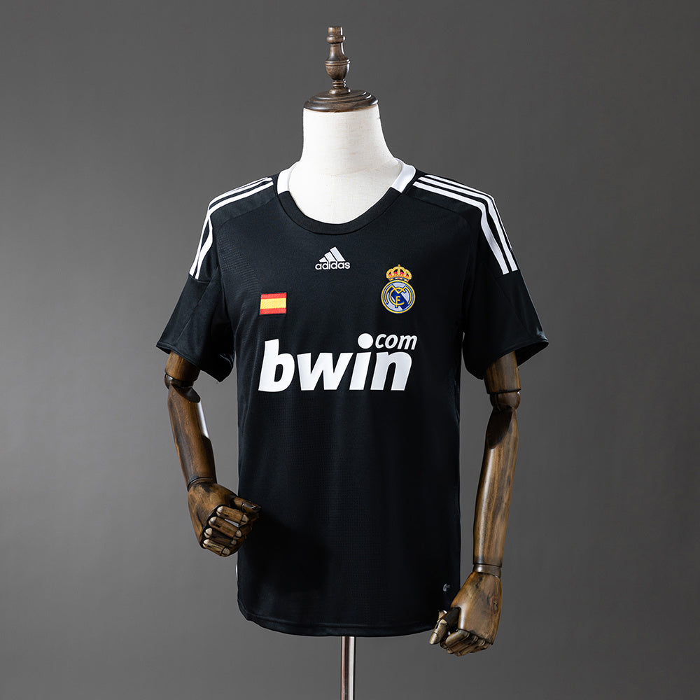 Camiseta retro Real Madrid 2008/09 segunda equipación roja oscura LaLiga – Cortita y al Pie