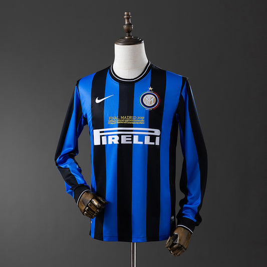 Camiseta retro Inter de Milán 2009/10 primera equipación manga larga UCL Final Treble – Cortita y al Pie