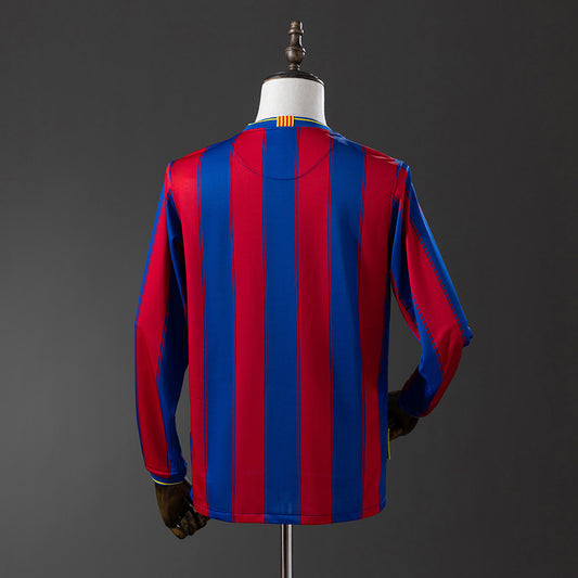 Camiseta retro FC Barcelona 2009/10 primera equipación manga larga detalle escudo – Cortita y al Pie