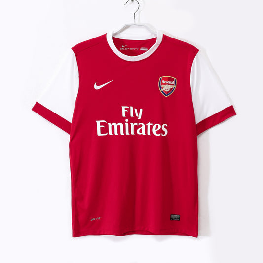 Camiseta retro Arsenal 2010/11 primera equipación roja van Persie Fabregas Emirates – Cortita y al Pie