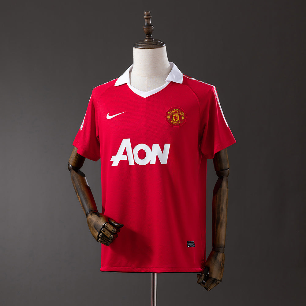 Camiseta retro Manchester United 2010/11 primera equipación roja Rooney Giggs Premier – Cortita y al Pie