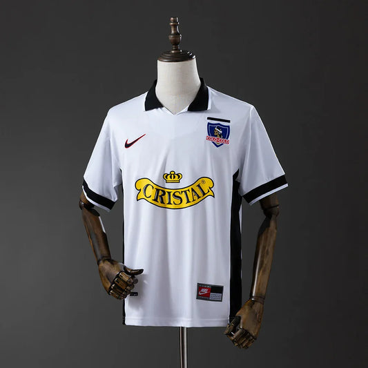 Camiseta retro Colo-Colo 1997/98 primera equipación blanca negra Estadio Monumental – Cortita y al Pie