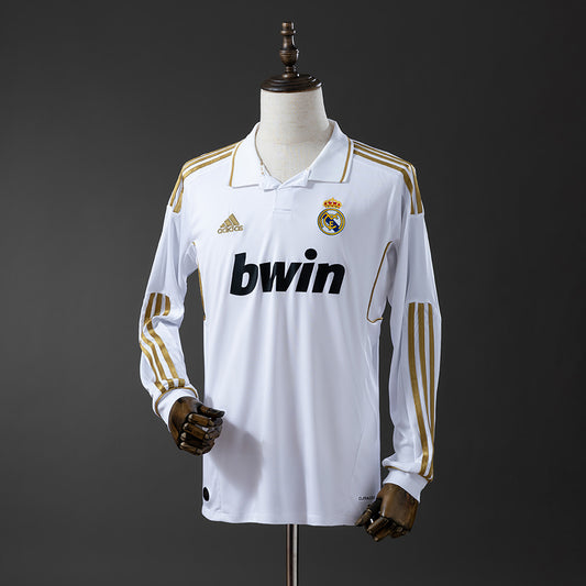 Camiseta retro Real Madrid 2011/12 primera equipación manga larga blanca LaLiga – Cortita y al Pie
