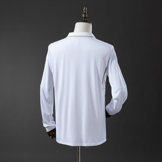 Camiseta retro Real Madrid 2011/12 primera equipación manga larga detalle escudo – Cortita y al Pie