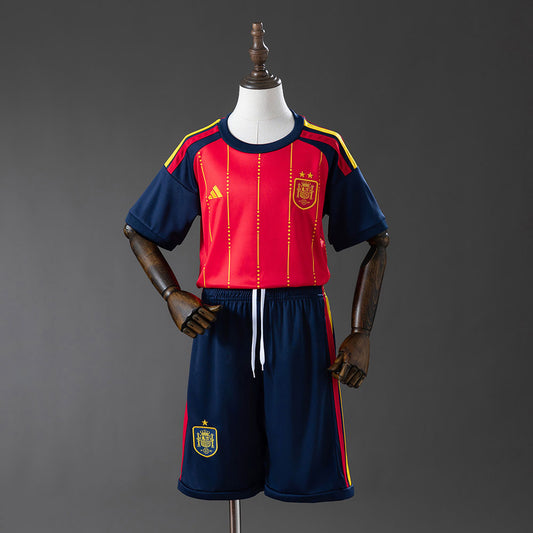 Camiseta España Mundial 2026 – Primera Equipación Versión Niño (Dos Estrellas)