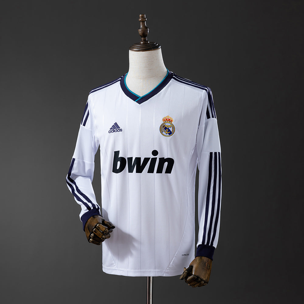 Camiseta retro Real Madrid 2012/13 primera equipación manga larga blanca CR7 – Cortita y al Pie