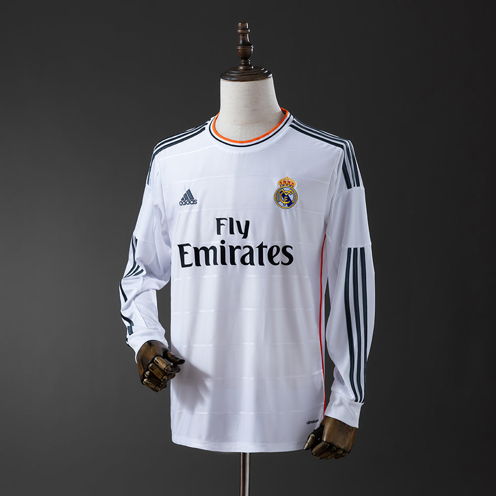 Camiseta retro Real Madrid 2013/14 primera equipación manga larga blanca Décima – Cortita y al Pie