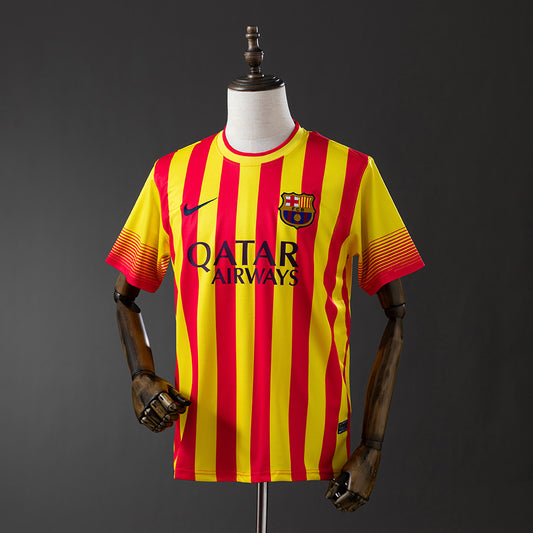 Camiseta retro Barcelona 2013/14 segunda equipación era post-Tito Messi Neymar – Cortita y al Pie