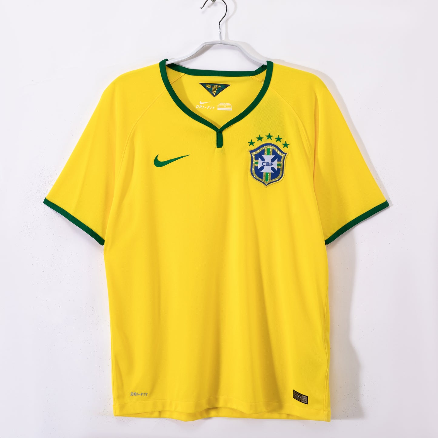 Camiseta retro Brasil 2014 primera equipación amarilla Neymar Oscuro anfitrión – Cortita y al Pie