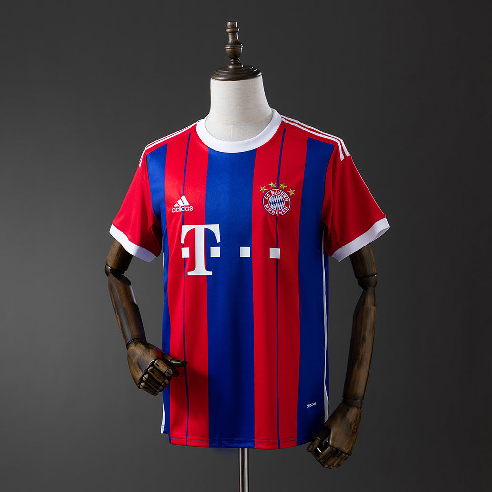 Camiseta retro Bayern Múnich 2014/15 primera equipación roja Lewandowski Müller Bundesliga – Cortita y al Pie